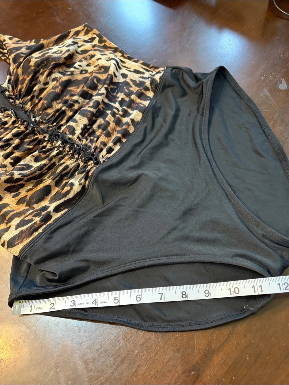 Longitude Leopard Print and Black One-Piece Swimsuit